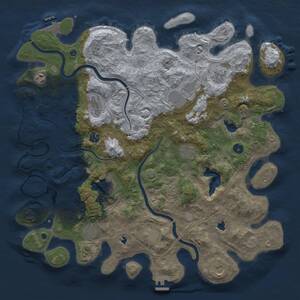 Thumbnail Rust Map: Procedural Map, Size: 4500, Seed: 752475860, 17 Monuments