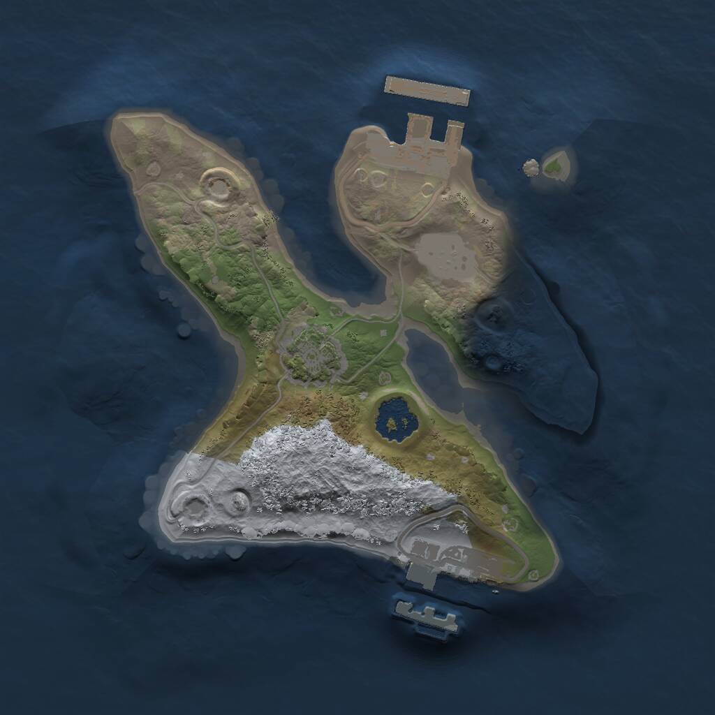 Rust Map: Procedural Map, Size: 1700, Seed: 87529, 4 Monuments