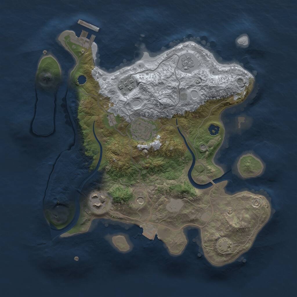 Rust Map: Procedural Map, Size: 2700, Seed: 1757937729, 8 Monuments