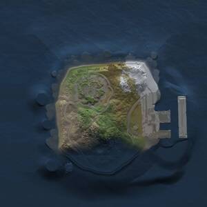 Thumbnail Rust Map: Procedural Map, Size: 1000, Seed: 1233891152, 3 Monuments