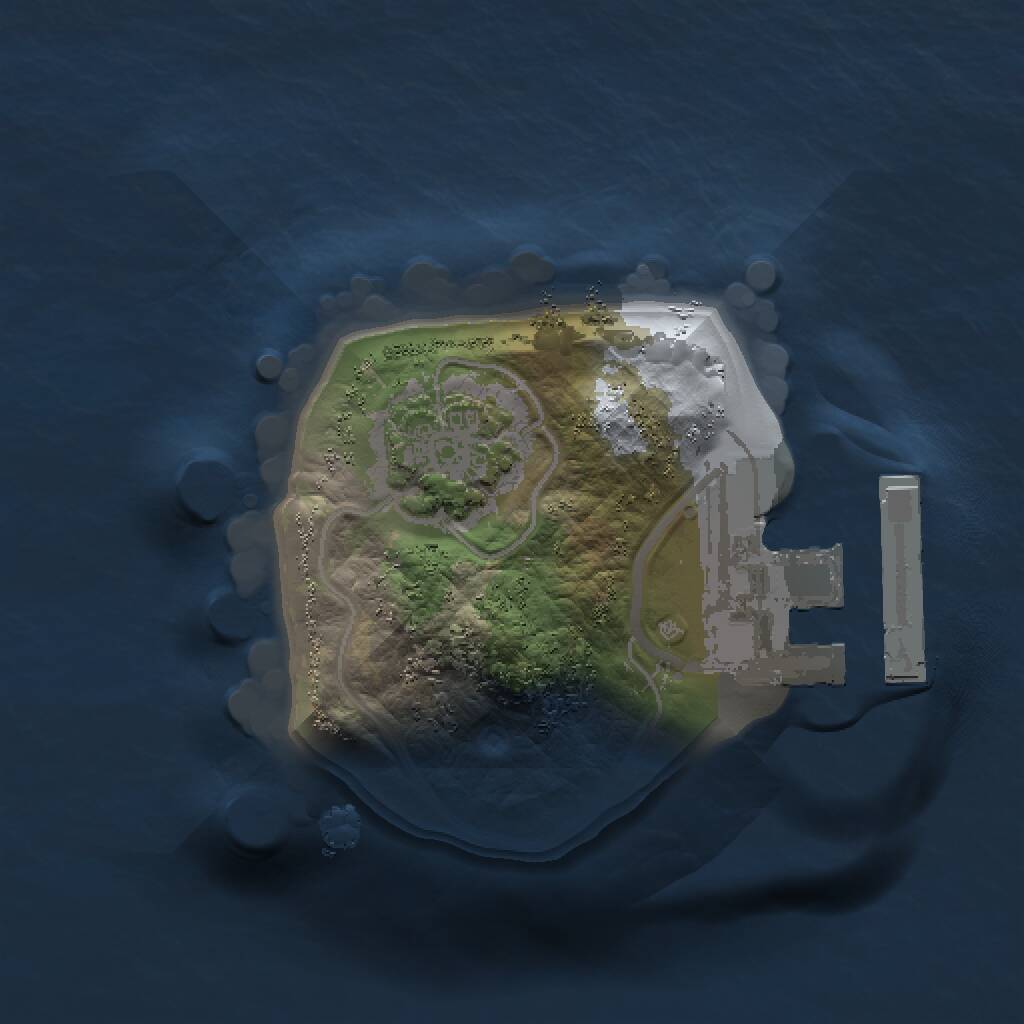 Rust Map: Procedural Map, Size: 1000, Seed: 1233891152, 3 Monuments