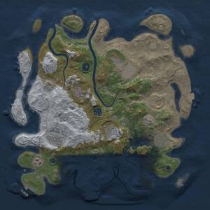 Thumbnail Rust Map: Procedural Map, Size: 3800, Seed: 989817185, 15 Monuments