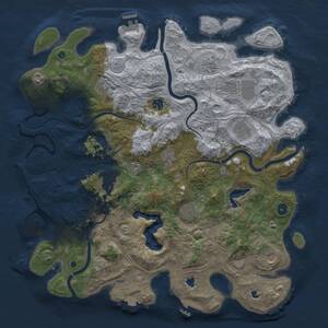 Thumbnail Rust Map: Procedural Map, Size: 4500, Seed: 135021391, 17 Monuments