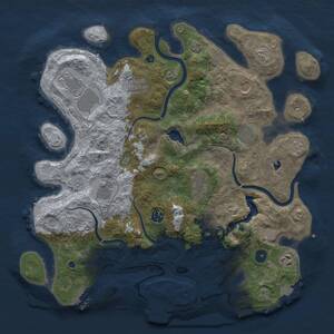 Thumbnail Rust Map: Procedural Map, Size: 4000, Seed: 341946449, 15 Monuments