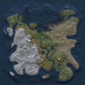 Thumbnail Rust Map: Procedural Map, Size: 3500, Seed: 29817, 14 Monuments