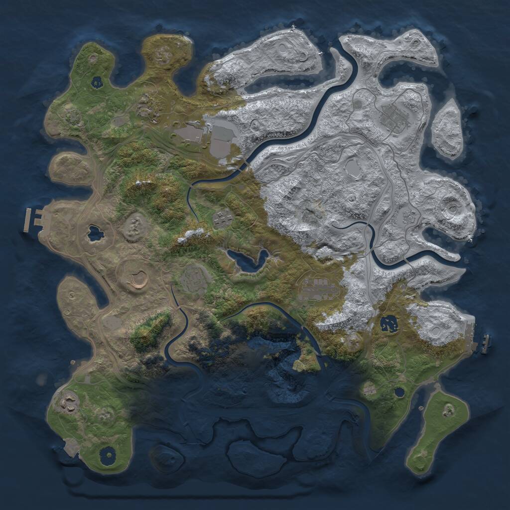 Rust Map: Procedural Map, Size: 4250, Seed: 246813579, 15 Monuments
