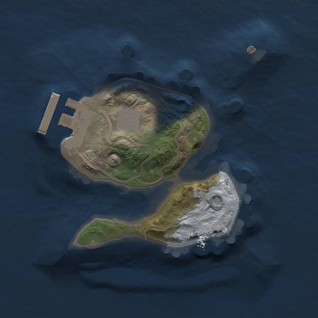 Rust Map: Procedural Map, Size: 1500, Seed: 39320513, 2 Monuments