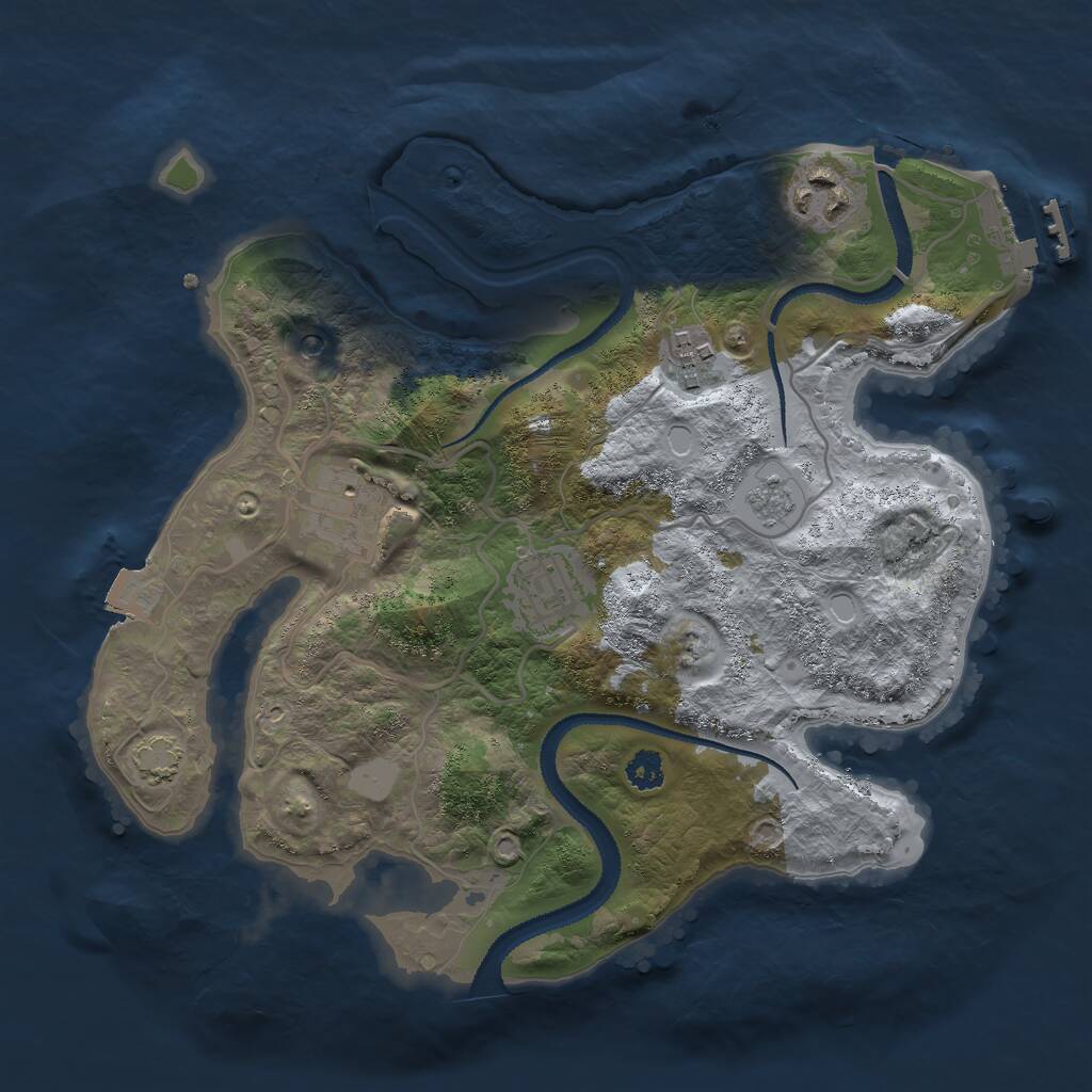 Rust Map: Procedural Map, Size: 2800, Seed: 22573489, 9 Monuments
