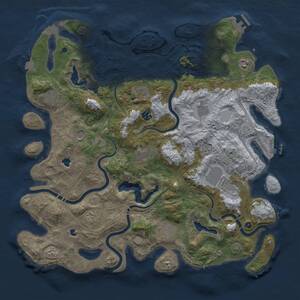 Thumbnail Rust Map: Procedural Map, Size: 4500, Seed: 270451879, 17 Monuments