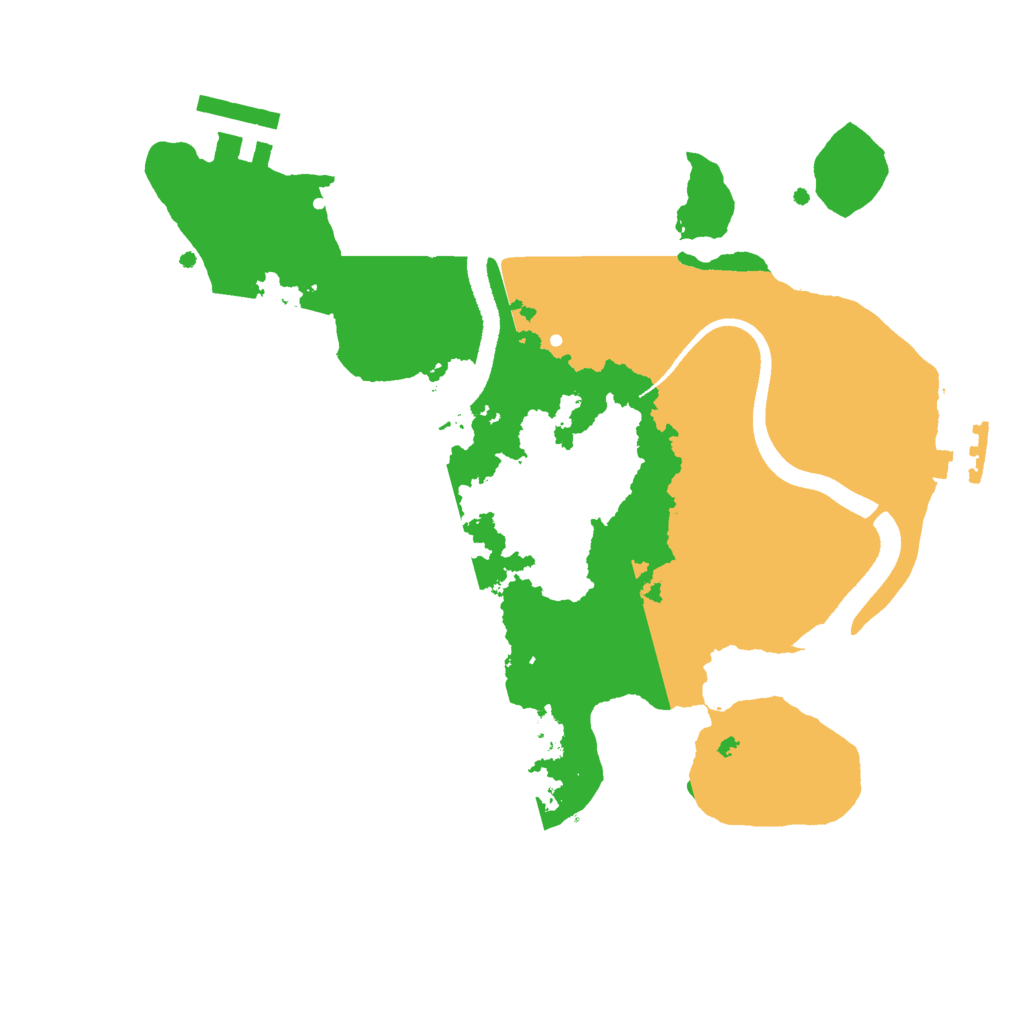Biome Rust Map: Procedural Map, Size: 2500, Seed: 77639473