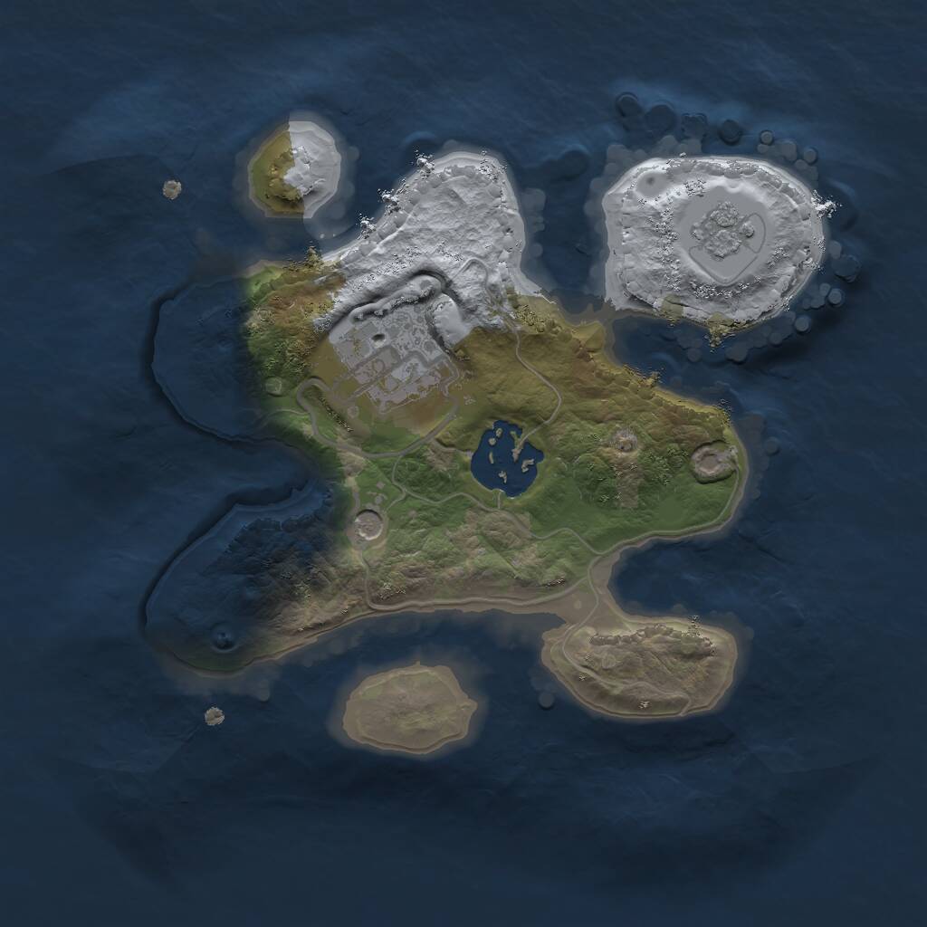 Rust Map: Procedural Map, Size: 2000, Seed: 9978, 5 Monuments