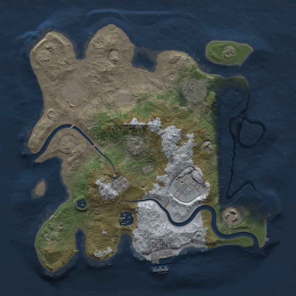 Rust Map: Procedural Map, Size: 3000, Seed: 1670030585, 11 Monuments