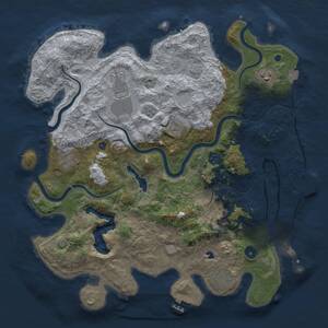 Thumbnail Rust Map: Procedural Map, Size: 4050, Seed: 12121400, 13 Monuments