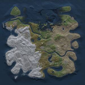 Thumbnail Rust Map: Procedural Map, Size: 4000, Seed: 4732853, 15 Monuments