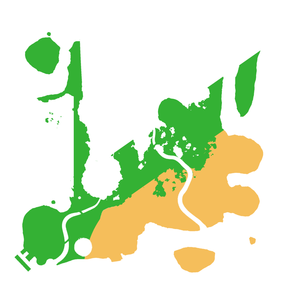 Biome Rust Map: Procedural Map, Size: 3000, Seed: 48943