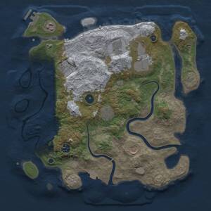 Thumbnail Rust Map: Procedural Map, Size: 3600, Seed: 893217, 13 Monuments