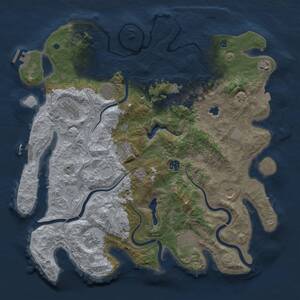 Thumbnail Rust Map: Procedural Map, Size: 4250, Seed: 250567271, 16 Monuments