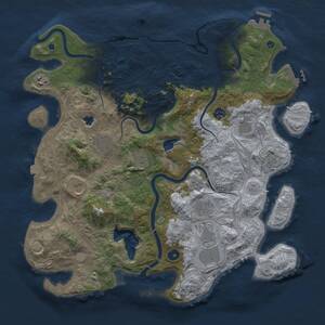 Thumbnail Rust Map: Procedural Map, Size: 4250, Seed: 1377597960, 15 Monuments