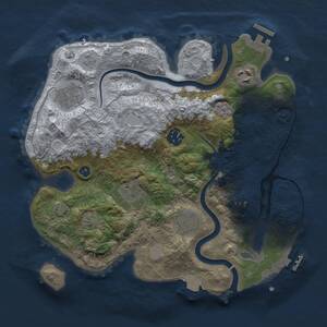 Thumbnail Rust Map: Procedural Map, Size: 3000, Seed: 9291, 12 Monuments