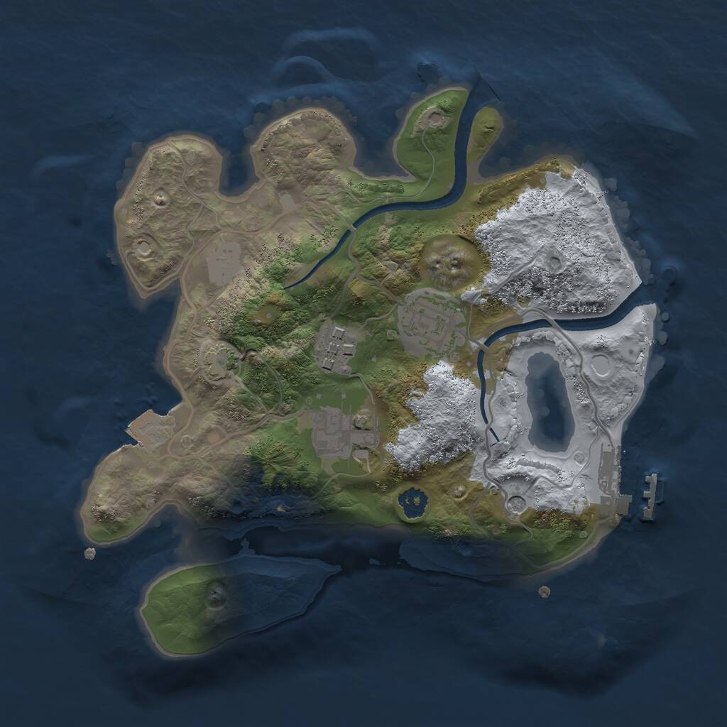 Rust Map: Procedural Map, Size: 2500, Seed: 2025091615, 7 Monuments