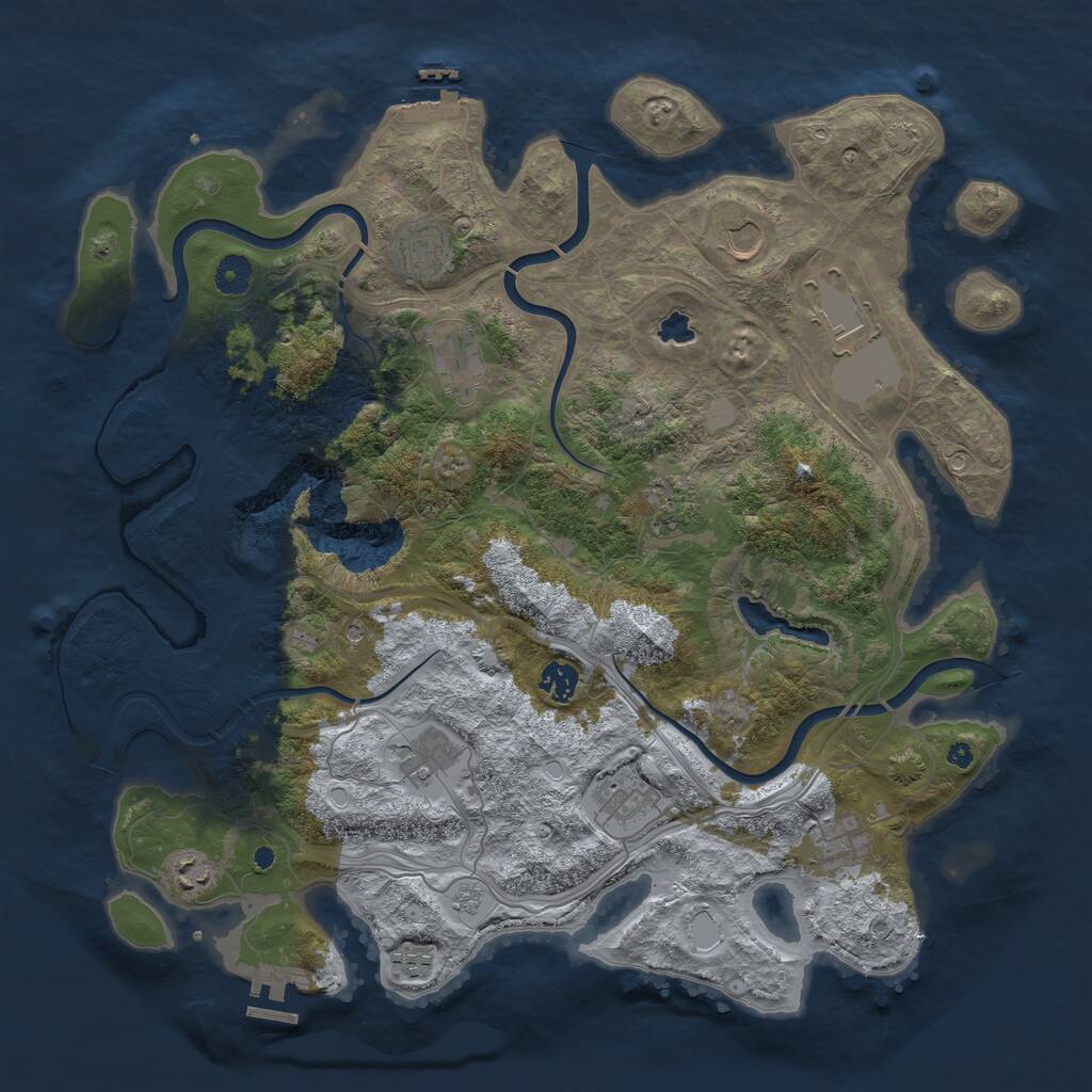 Rust Map: Procedural Map, Size: 4250, Seed: 49929, 17 Monuments
