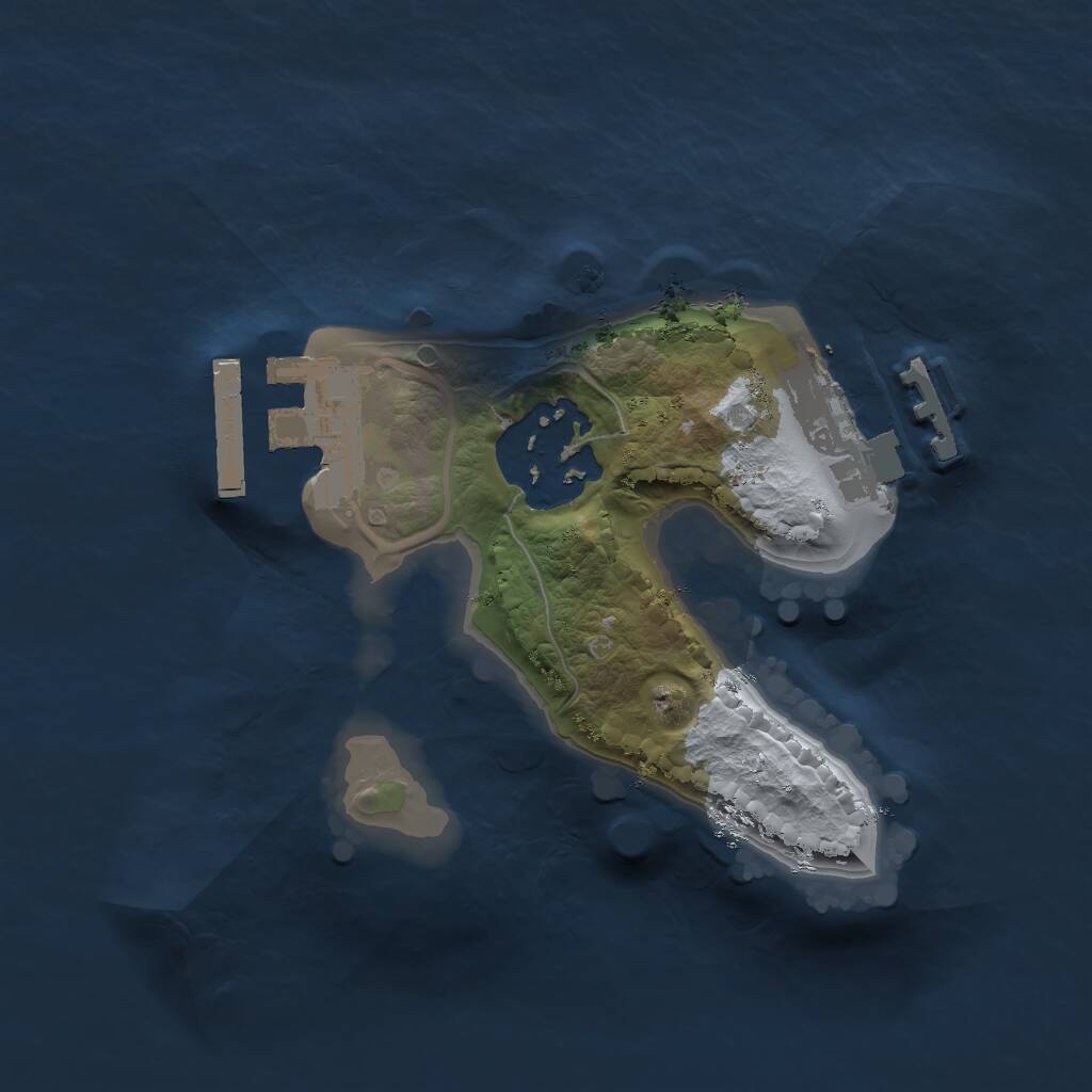 Rust Map: Procedural Map, Size: 1600, Seed: 1309482786, 4 Monuments