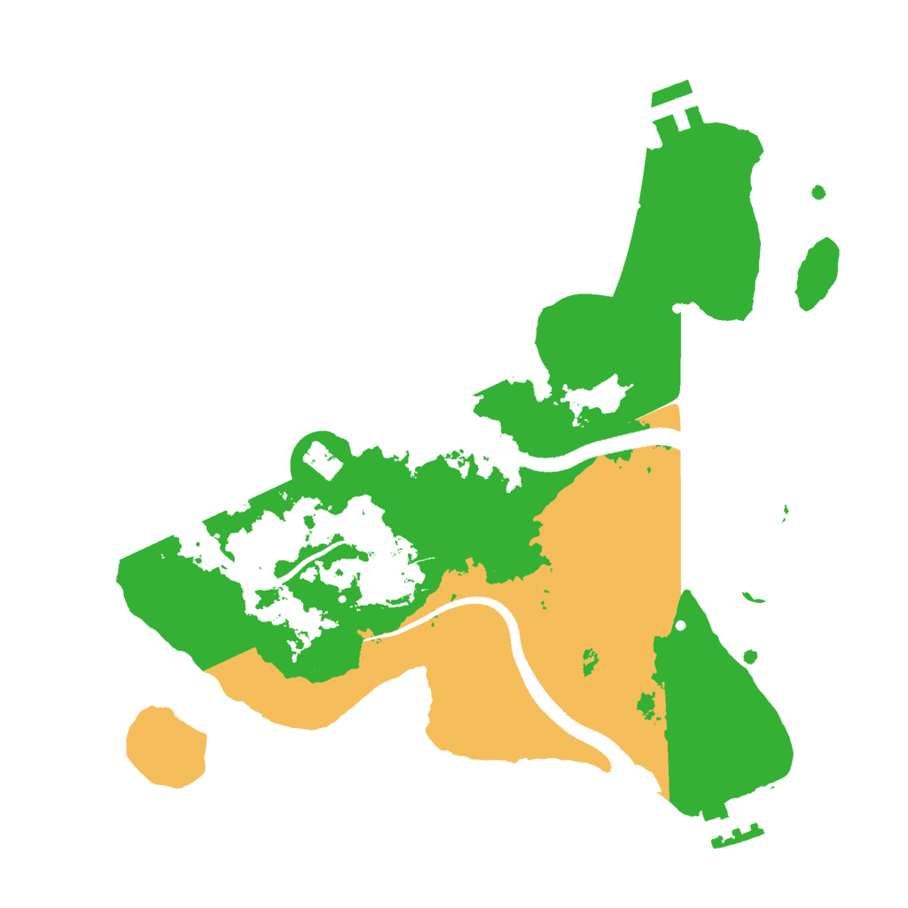 Biome Rust Map: Procedural Map, Size: 2600, Seed: 9291