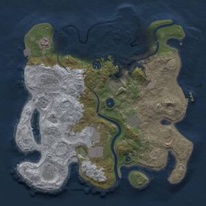 Thumbnail Rust Map: Procedural Map, Size: 3500, Seed: 1877747285, 16 Monuments
