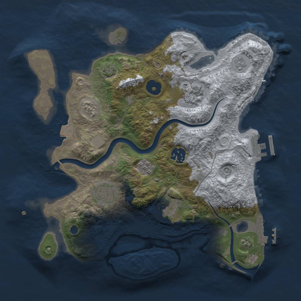 Rust Map: Procedural Map, Size: 3000, Seed: 12782, 11 Monuments