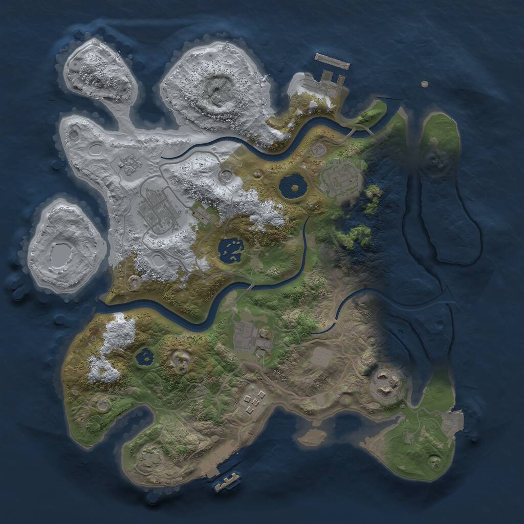 Rust Map: Procedural Map, Size: 3000, Seed: 5503912, 12 Monuments