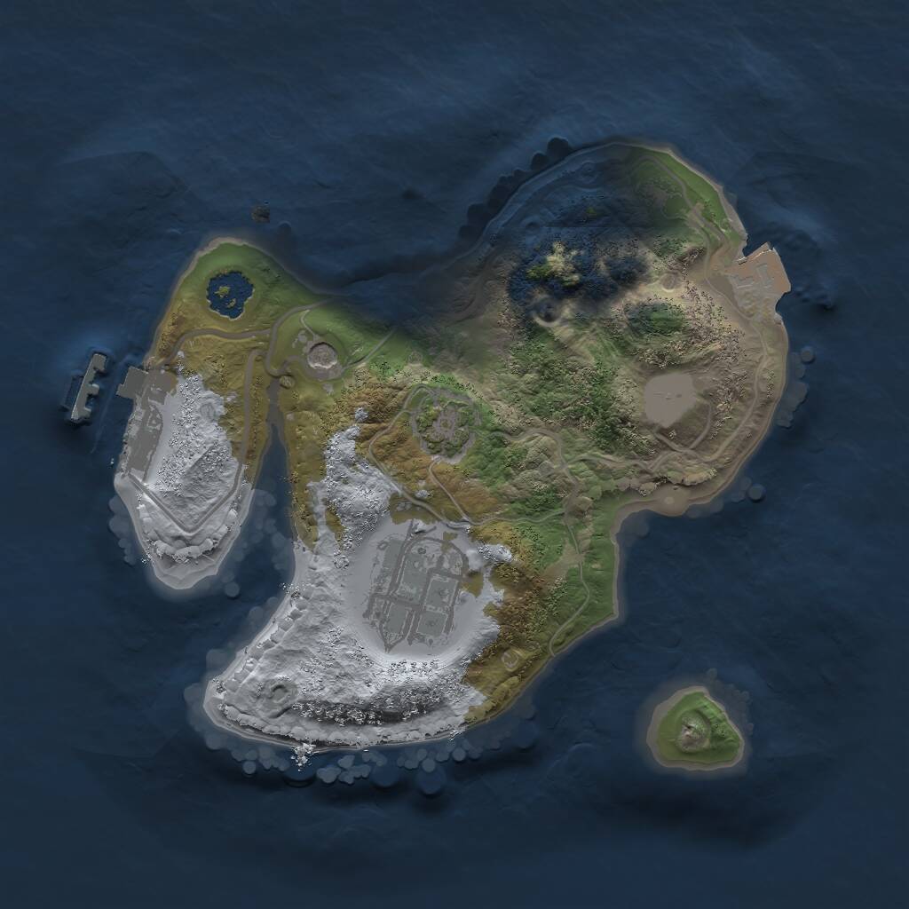 Rust Map: Procedural Map, Size: 2000, Seed: 586684678, 5 Monuments