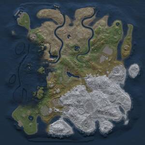 Thumbnail Rust Map: Procedural Map, Size: 4000, Seed: 8758, 15 Monuments