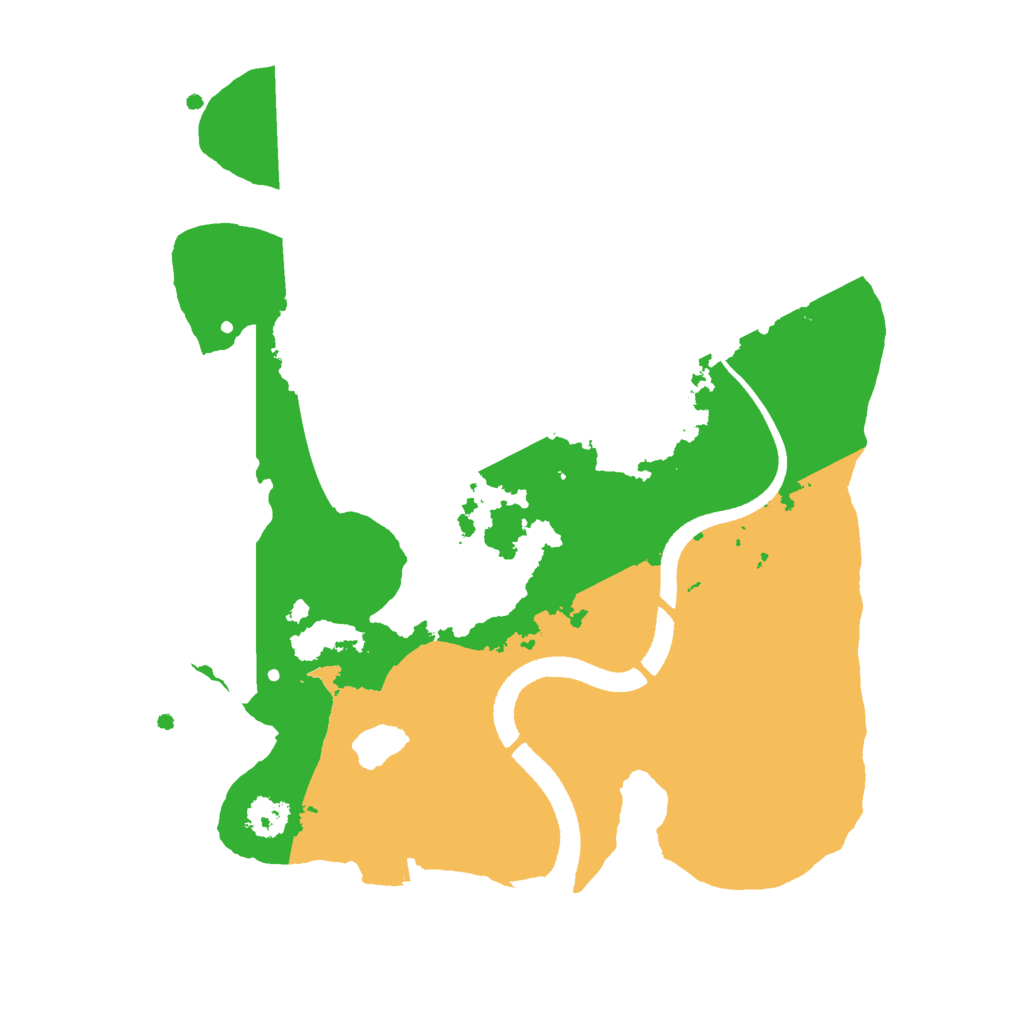 Biome Rust Map: Procedural Map, Size: 2500, Seed: 3785