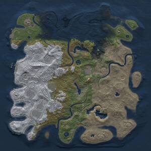 Thumbnail Rust Map: Procedural Map, Size: 4500, Seed: 231730121, 16 Monuments