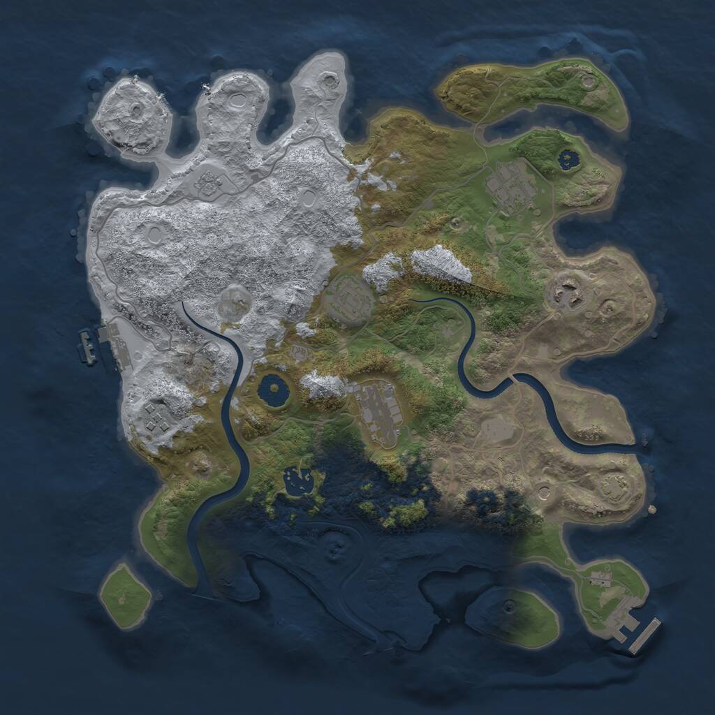 Rust Map: Procedural Map, Size: 3450, Seed: 234234, 12 Monuments