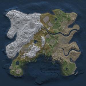 Thumbnail Rust Map: Procedural Map, Size: 3500, Seed: 552284338, 15 Monuments
