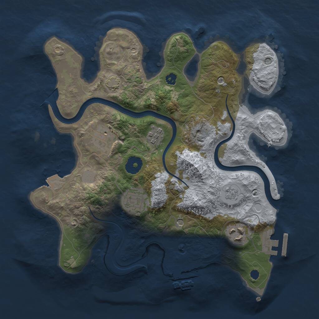 Rust Map: Procedural Map, Size: 2800, Seed: 1829942488, 10 Monuments