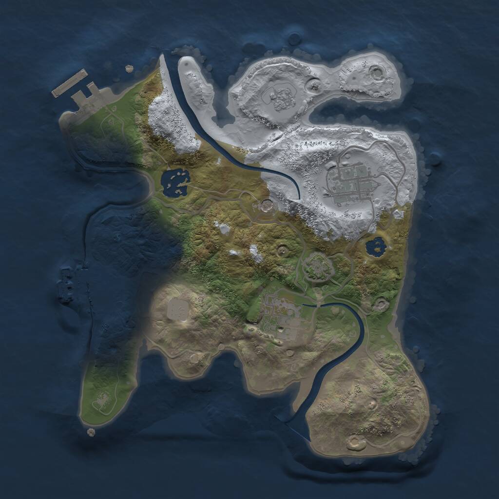 Rust Map: Procedural Map, Size: 2500, Seed: 2025091715, 9 Monuments
