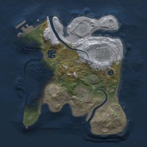 Thumbnail Rust Map: Procedural Map, Size: 2500, Seed: 2025091715, 9 Monuments