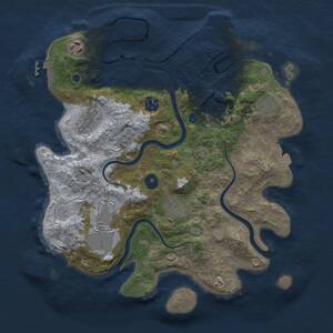 Thumbnail Rust Map: Procedural Map, Size: 3500, Seed: 663909985, 14 Monuments