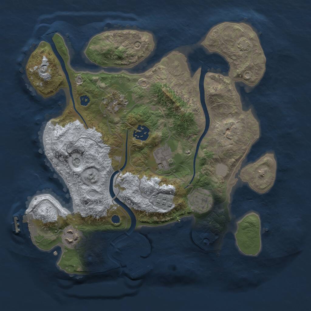 Rust Map: Procedural Map, Size: 3000, Seed: 4426693, 11 Monuments