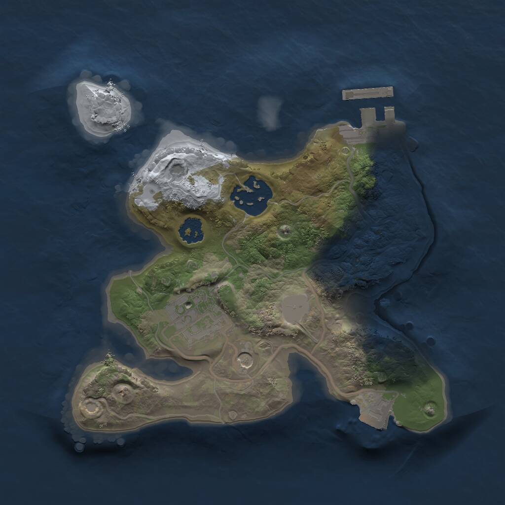 Rust Map: Procedural Map, Size: 2000, Seed: 5413, 5 Monuments