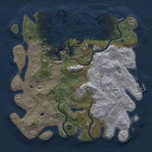 Thumbnail Rust Map: Procedural Map, Size: 4500, Seed: 750306203, 17 Monuments