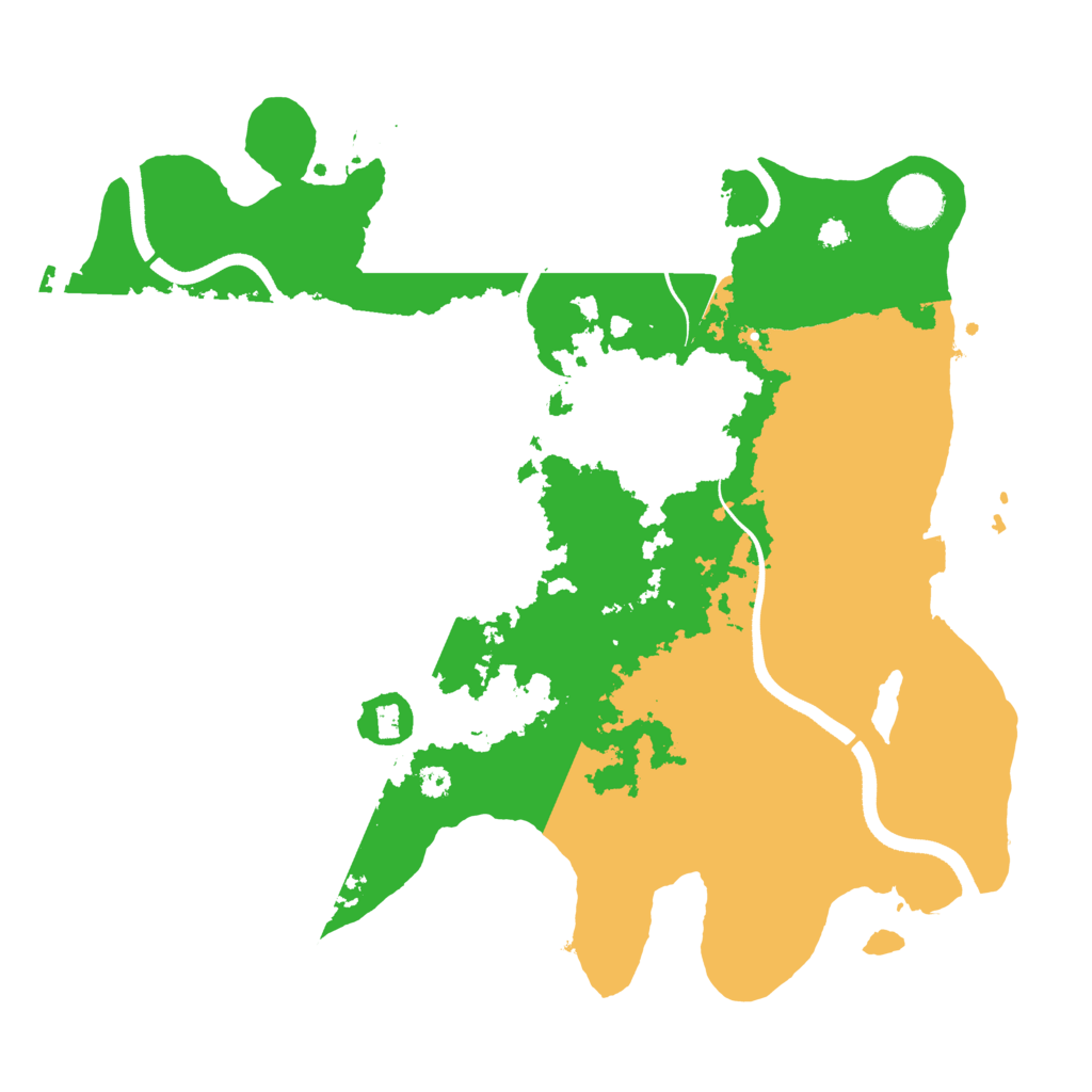 Biome Rust Map: Procedural Map, Size: 3499, Seed: 734576
