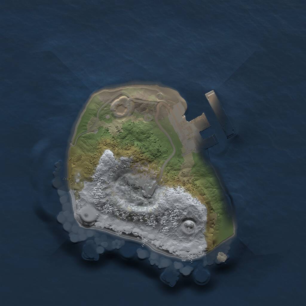 Rust Map: Procedural Map, Size: 1255, Seed: 2147483647, 2 Monuments