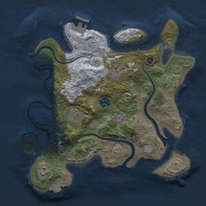 Thumbnail Rust Map: Procedural Map, Size: 3000, Seed: 371346154, 10 Monuments