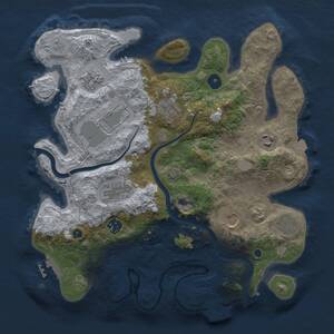 Thumbnail Rust Map: Procedural Map, Size: 3500, Seed: 90113189, 15 Monuments