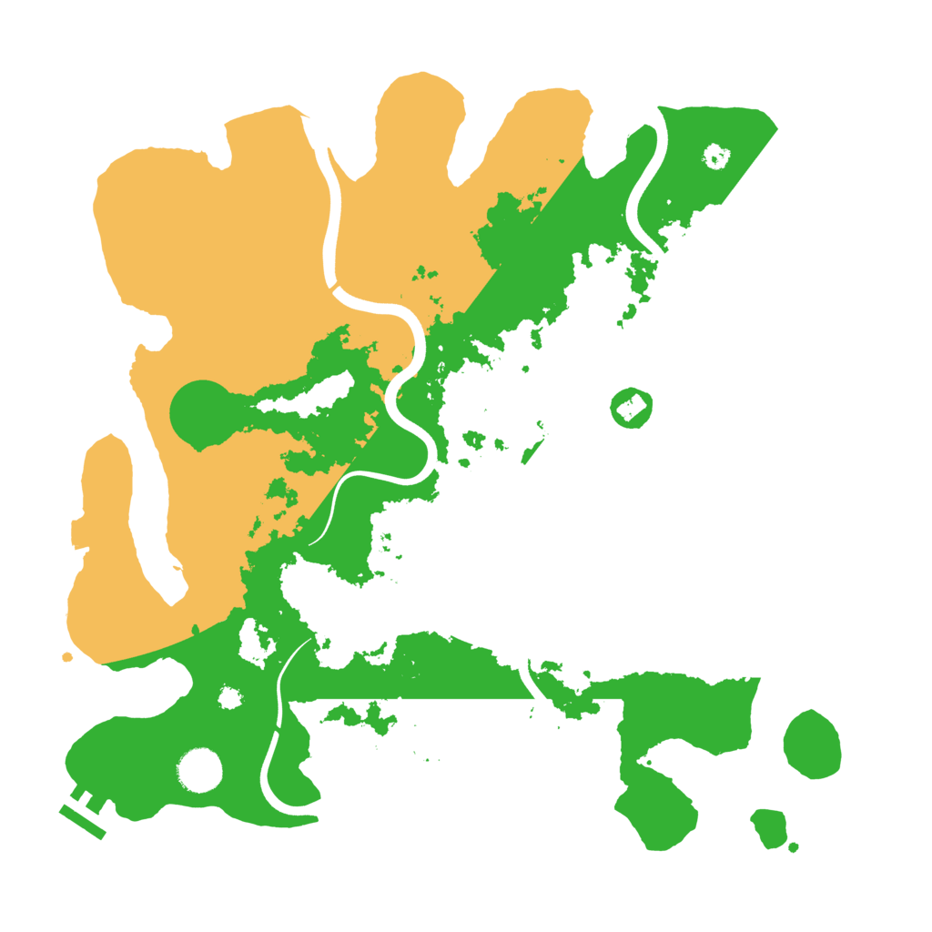 Biome Rust Map: Procedural Map, Size: 3700, Seed: 61051