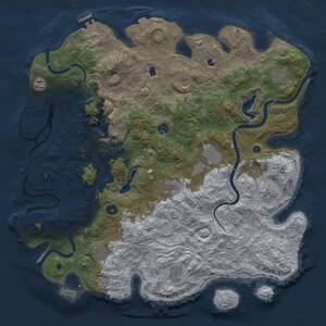 Thumbnail Rust Map: Procedural Map, Size: 4500, Seed: 205696627, 16 Monuments