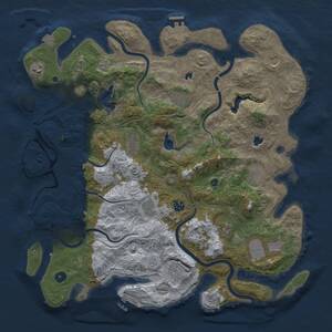 Thumbnail Rust Map: Procedural Map, Size: 4500, Seed: 831608374, 17 Monuments